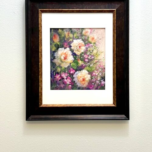 Roses 1. Pastel on Sanded Paper. 8 inches x 9 inches. Original. Nanette Catigbe