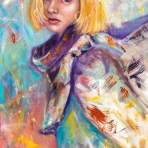 Acid Rain. Oil. 24 x 36 inches. Original. Nanette Catigbe. 202I