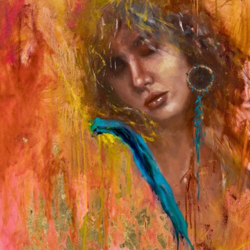 Anya. Oil. 24 x 36 inches. Original. Nanette Catigbe