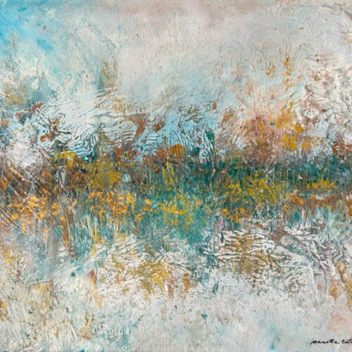 Awaiting Spring. Mixed Media on Gessoed Board. 16 x 20 inches. Original. Nanette Catigbe