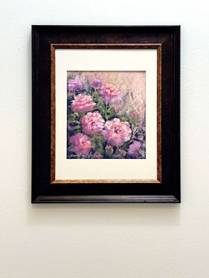 Roses II – 8x9 Original Pastel on Sanded Paper by Nanette Catigbe (2023)