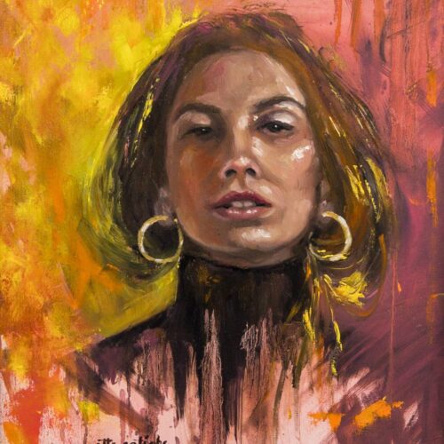 Tres. Oil. 16 x 20 inches. Original. Nanette Catigbe. 2021