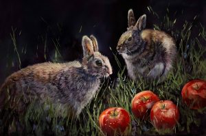 Harvest Moon – 13x19 Original Autumn Pastel on Pastelmat by Nanette Catigbe