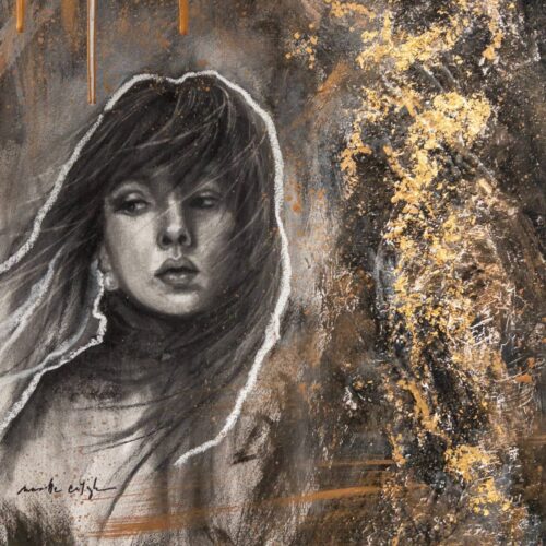 A Perfect Storm. Mixed Media on Gessoed Board. 16 x 20 inches. Original. Nanette Catigbe. 2022