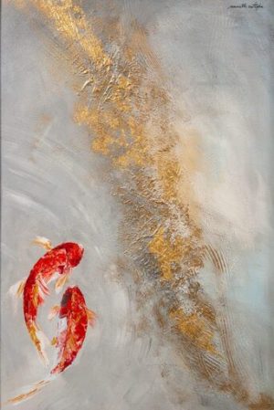 Yin and Yang – 24x36 Original Mixed Media Painting by Nanette Catigbe (2021)