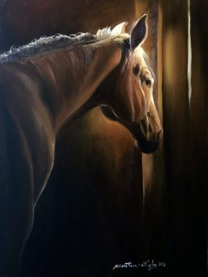 Her Tender Heart – 18x24 Original Oil Horse Painting by Nanette Catigbe (2019)