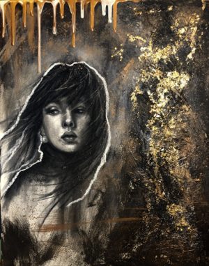 A Perfect Storm – 16x20 Original Mixed Media on Gessoed Board by Nanette Catigbe (2022)