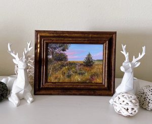 Meadow at Dusk – 5x7 Original Oil on Panel by Nanette Catigbe (2023)