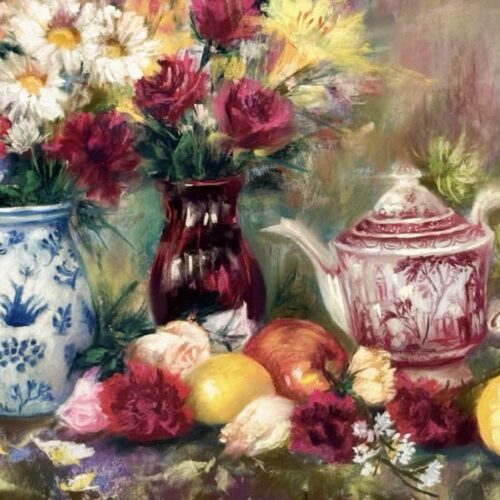 Summer’s Bounty. Pastel on Sanded Paper. 20 x 25 inches. Original. Nanette Catigbe