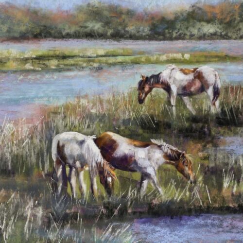 Where the Wild Ones Roam. Pastel on Pastelmat. 13 x 16 inches. Original. Nanette Catigbe. 2024
