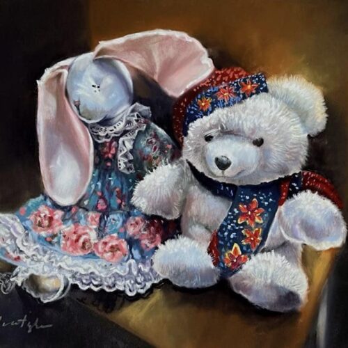 A Christmas Story. Pastel on Pastelmat. 10 x 13 in. Original. Nanette Catigbe. 2023