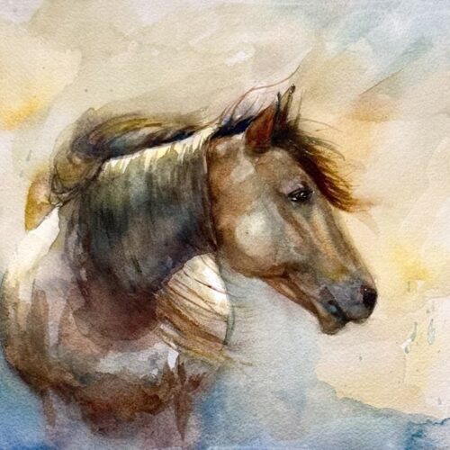 Journey. Watercolor on paper. 9 x 12 inches. Original. Nanette Catigbe