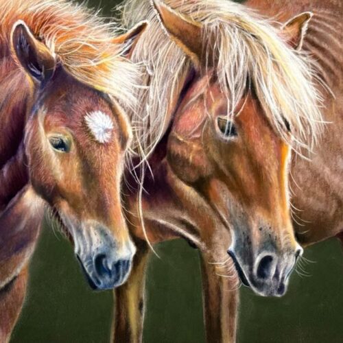 The Bond of Resonance. Pastel on Sanded Paper. 13 x 19 inches. Original. Nanette Catigbe. 2024