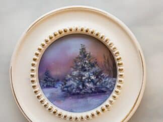 Frost. Pastel on Sanded Paper. 3.5 inches diameter. Original. Nanette Catigbe.2023