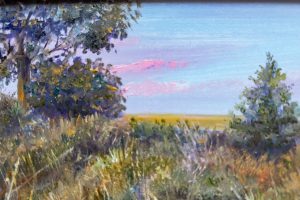 Meadow at Dusk – 5x7 Original Oil on Panel by Nanette Catigbe (2023)