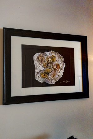 From the Sea – 15x16 Framed Original Watercolor by Nanette Catigbe