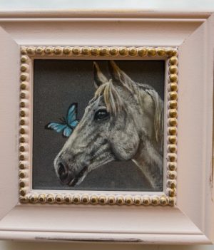 Sweet Morning – 5x5 Original Miniature Pastel on Sanded Paper (Framed, 2023)