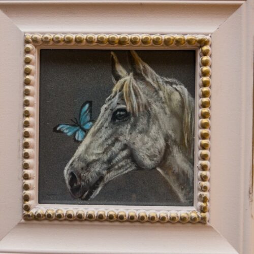 Sweet Morning. Pastel on Sanded Paper. 5 x 5 inches. Miniature Framed Art. Original. Nanette Catigbe. 2023