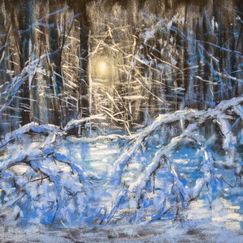 In the Still of the Night- Winter Pastel
