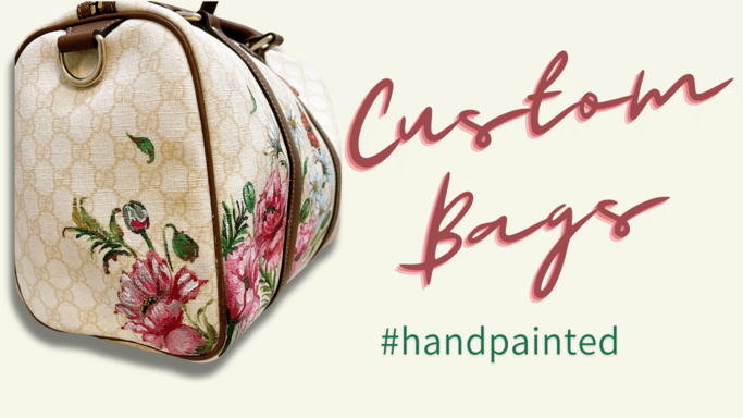 Custom Painted Leather Bag | Personalized Floral Commission | Send-In Item - Image 5