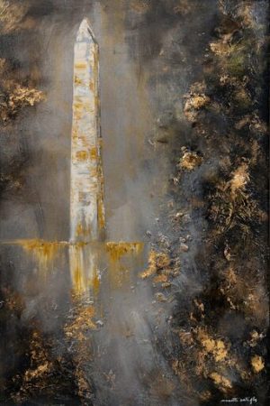 Washington Monument – 24x36 Original Mixed Media by Nanette Catigbe (2021)