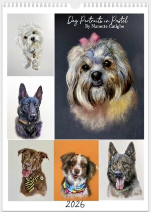 2026 Dog Portraits Calendar – Set A | Original Pastel Art by Nanette Catigbe