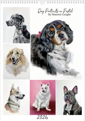2026 Dog Portraits Calendar – Set B | Original Pastel Art by Nanette Catigbe